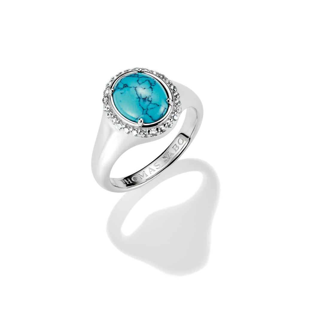 THOMAS SABO Round Turquoise Ring TR2507TU