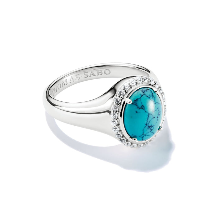 THOMAS SABO Round Turquoise Ring TR2507TU