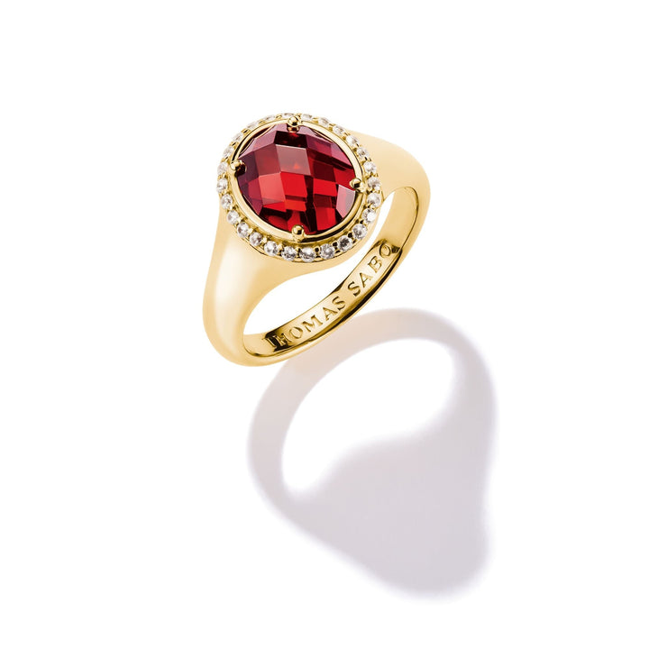 THOMAS SABO Ring with Red Zirconia Stone TR2507RY
