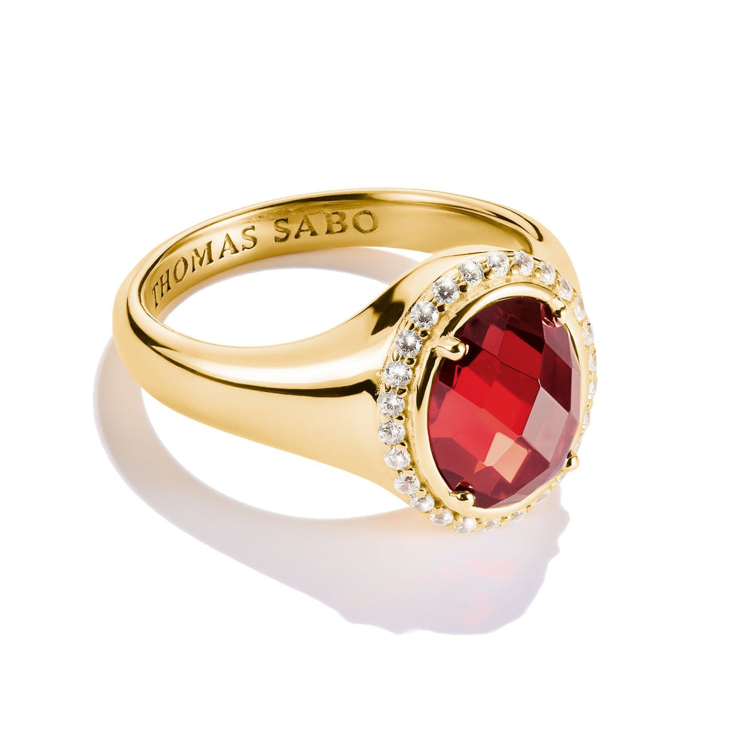 THOMAS SABO Ring with Red Zirconia Stone TR2507RY