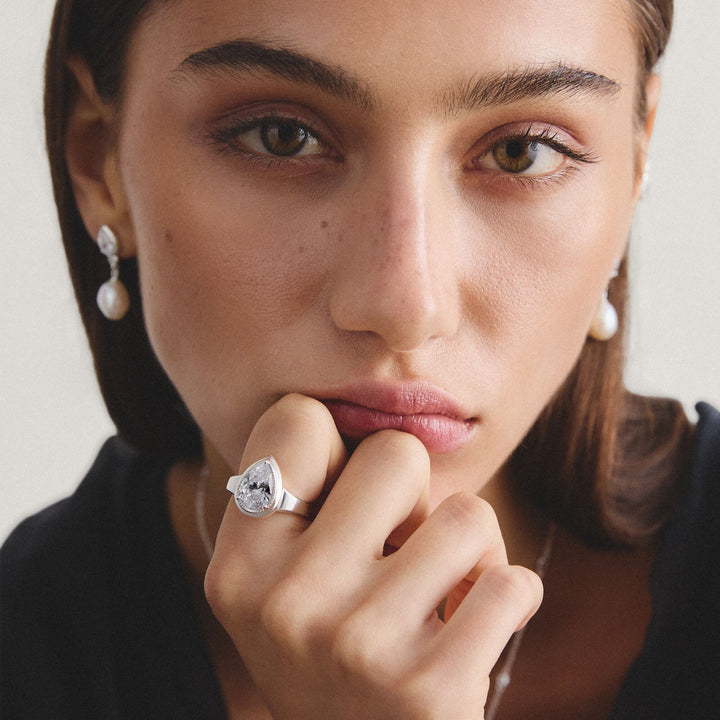 THOMAS SABO Ring with Zirconia in Teardrop Shape TR2522