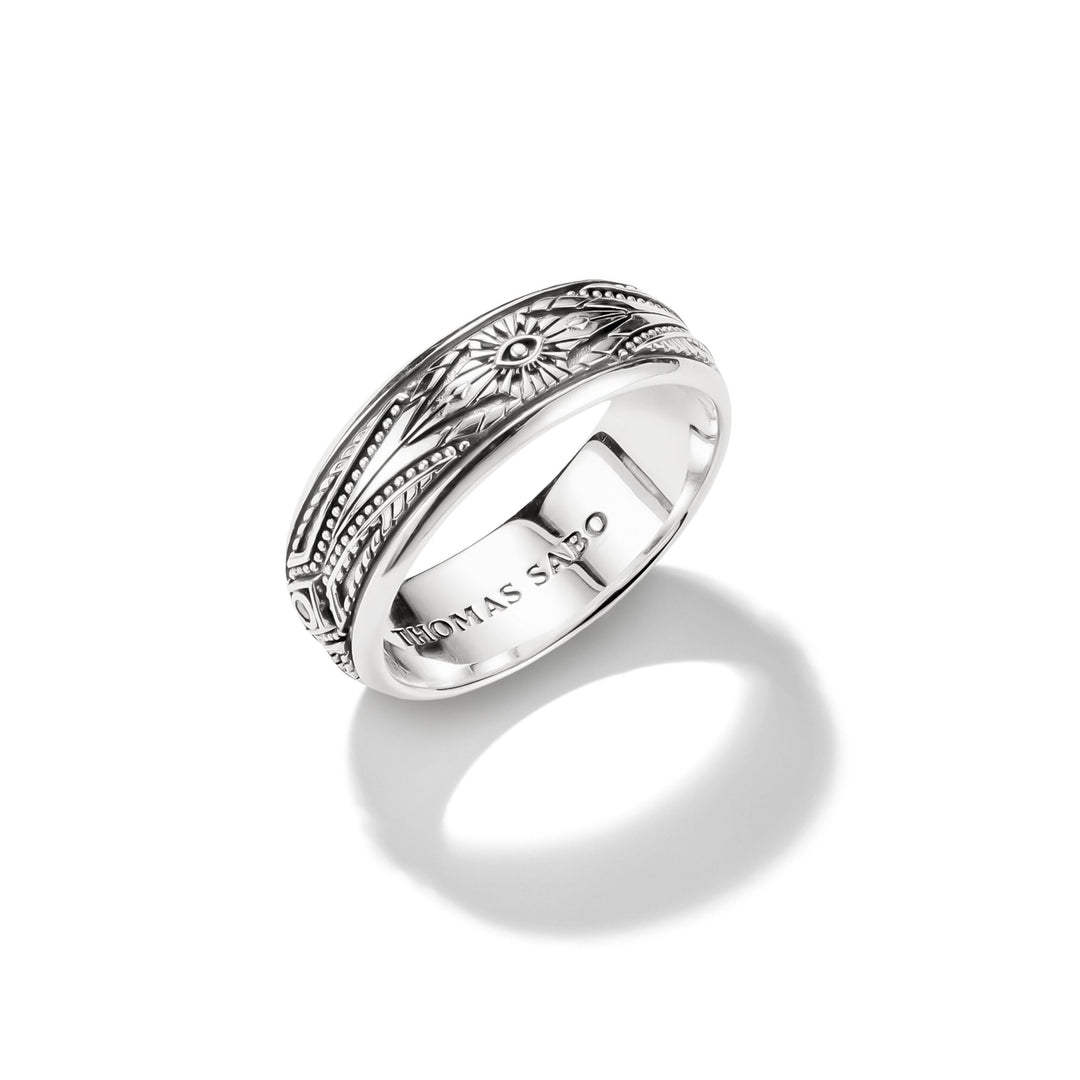 Thomas Sabo  Ring with Engravings and White Zirconia Stones TR2526
