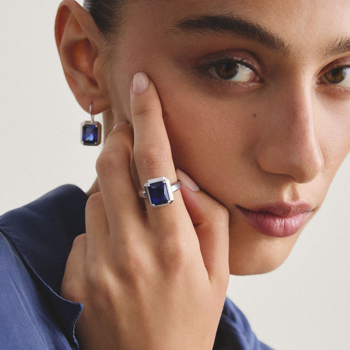 THOMAS SABO Ring with Nanocrystal in Octagon Cut TR2528U