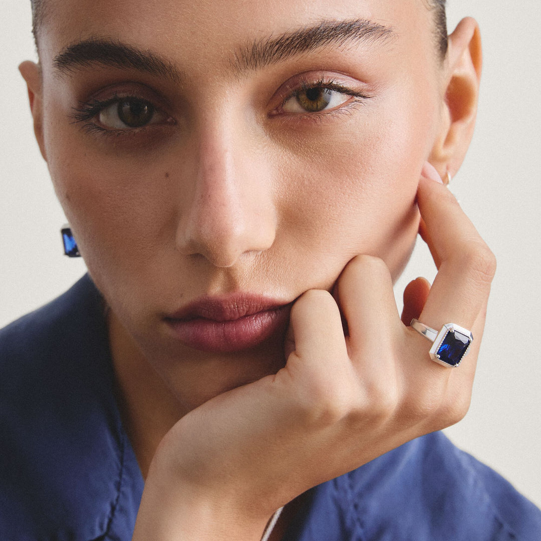 THOMAS SABO Ring with Nanocrystal in Octagon Cut TR2528U