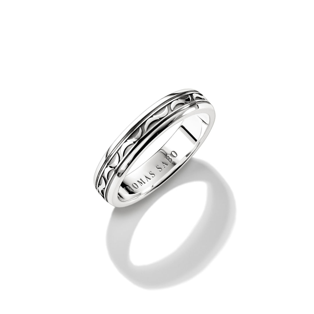 THOMAS SABO Band Ring with Engraved Pattern TR2531