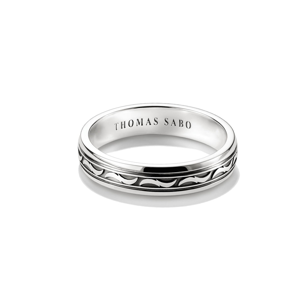 THOMAS SABO Band Ring with Engraved Pattern TR2531