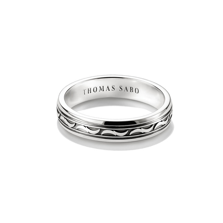 THOMAS SABO Band Ring with Engraved Pattern TR2531