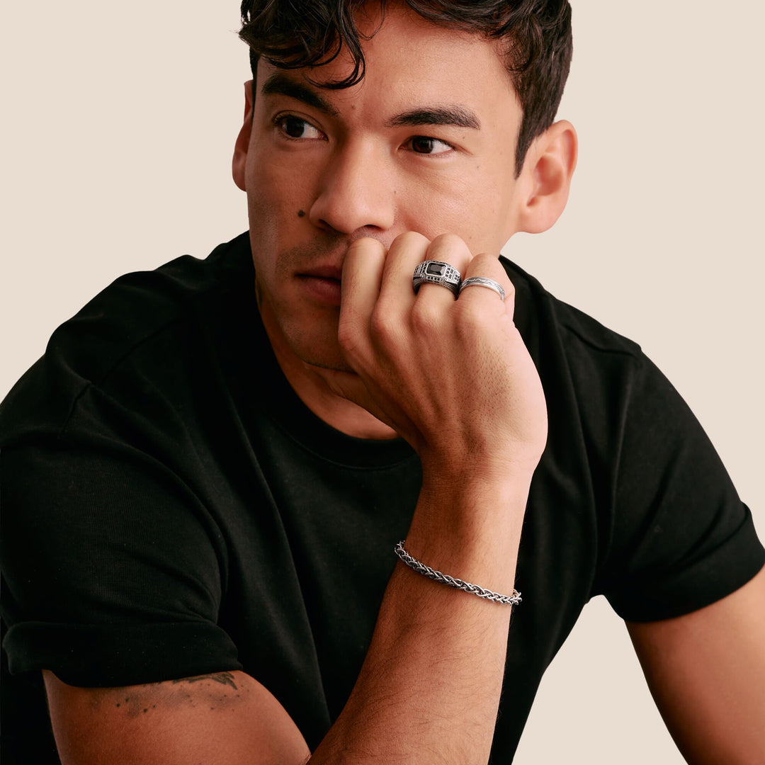 THOMAS SABO Band Ring with Engraved Pattern TR2531