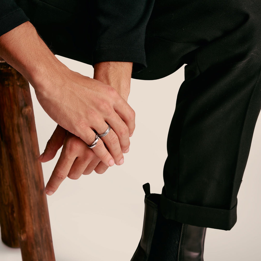 THOMAS SABO Band Ring with Braided Structure TR2536