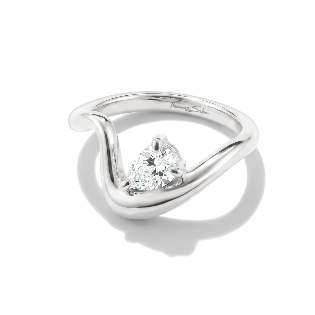 THOMAS SABO Ring with zirconia in teardrop shape TR2543