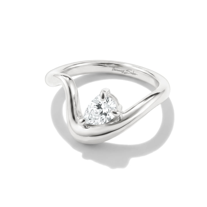 THOMAS SABO Ring with zirconia in teardrop shape TR2543