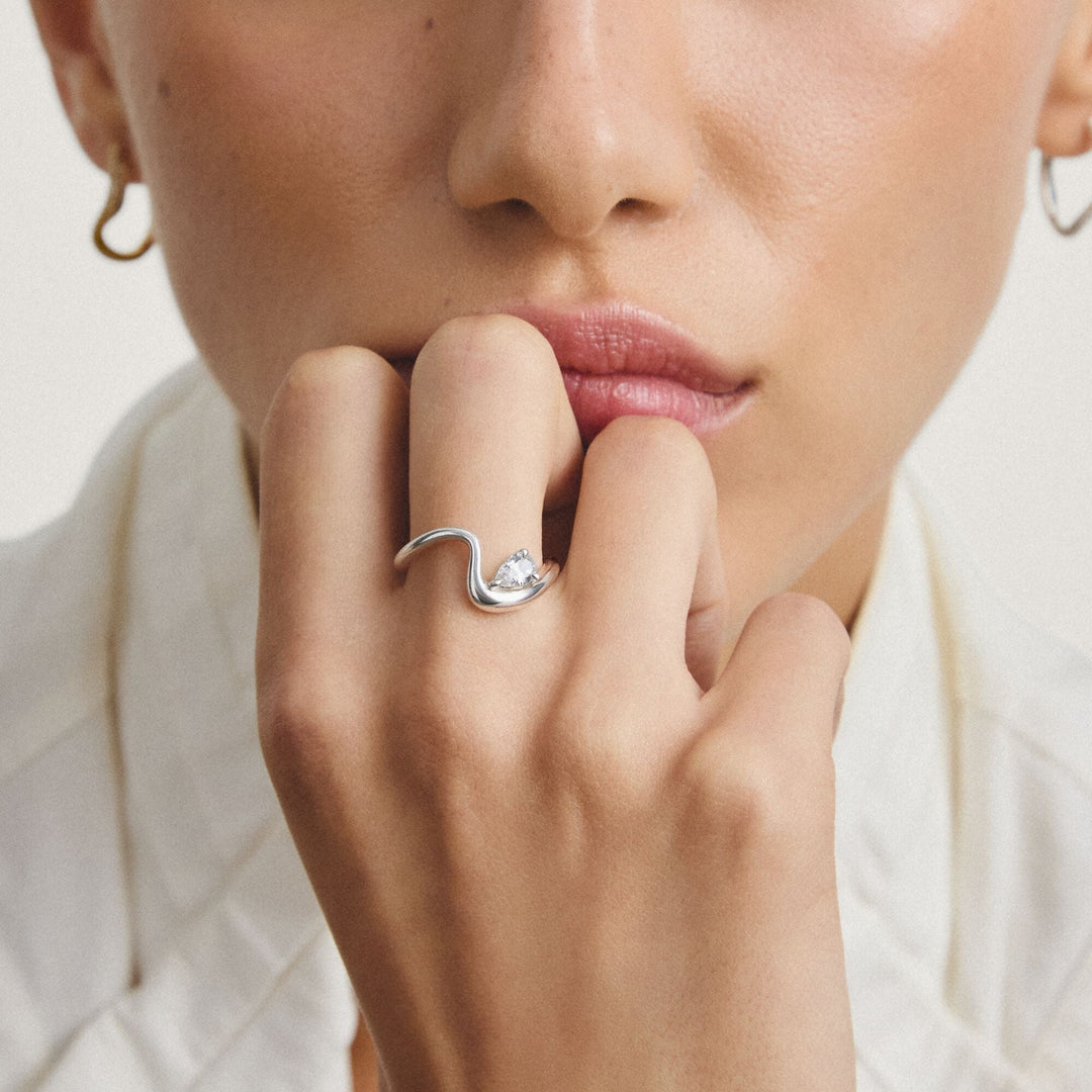 THOMAS SABO Ring with zirconia in teardrop shape TR2543