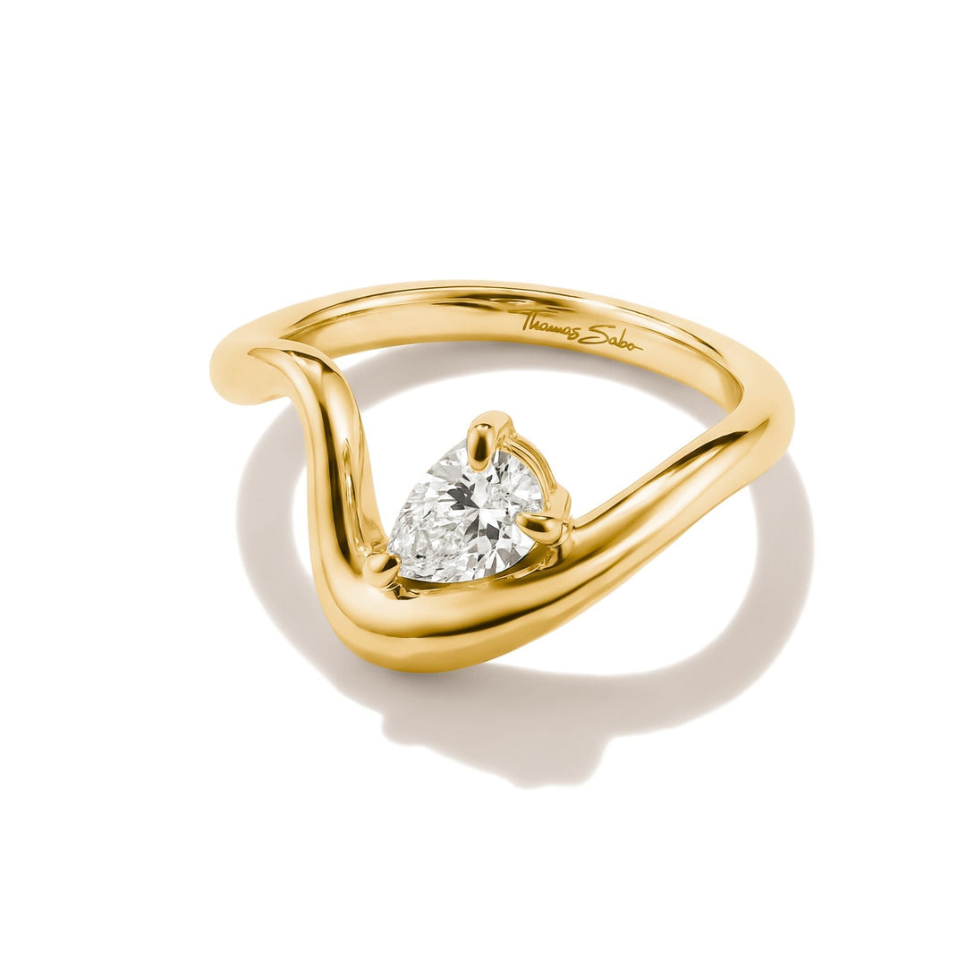THOMAS SABO Ring with zirconia in teardrop shape TR2543MY