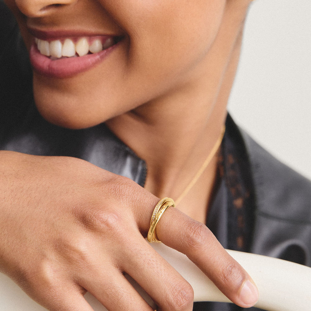 THOMAS SABO Double ring with zirconia TR2548MY