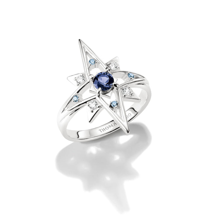 Thomas Sabo Ring star with blue stones TR2550U