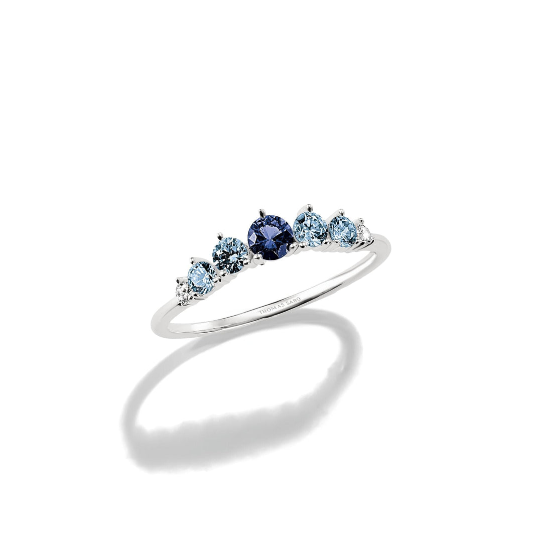 Thomas Sabo Ring with blue stones TR2551U