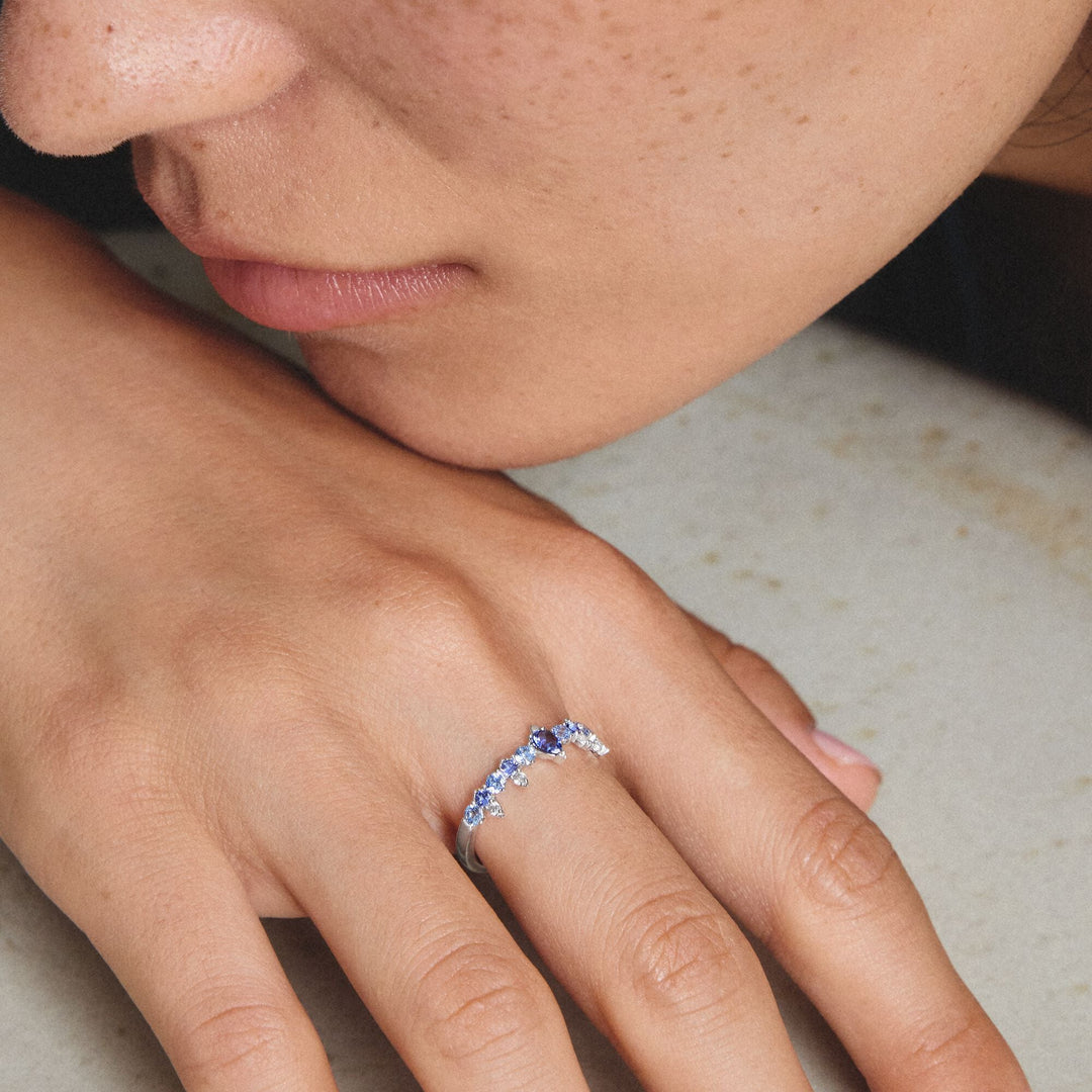 Thomas Sabo Ring with blue stones TR2552U