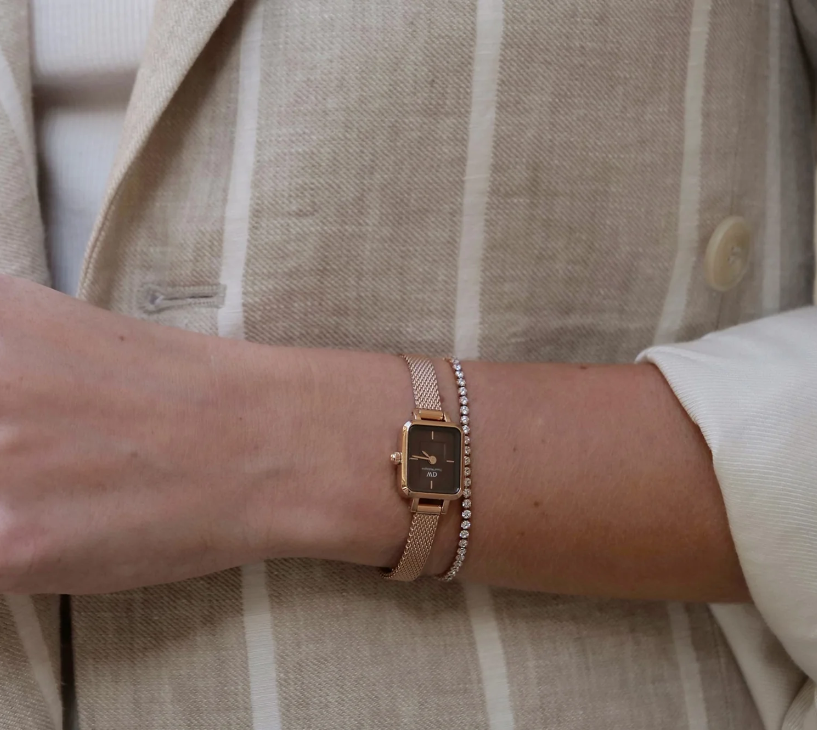 DANIEL WELLINGTON Classic Tennis Bracelet Rose Gold DW00400387 7 Degree Co