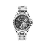 THOMAS SABO Women's watch with 33 mm, black dial and white flowers TWA0421