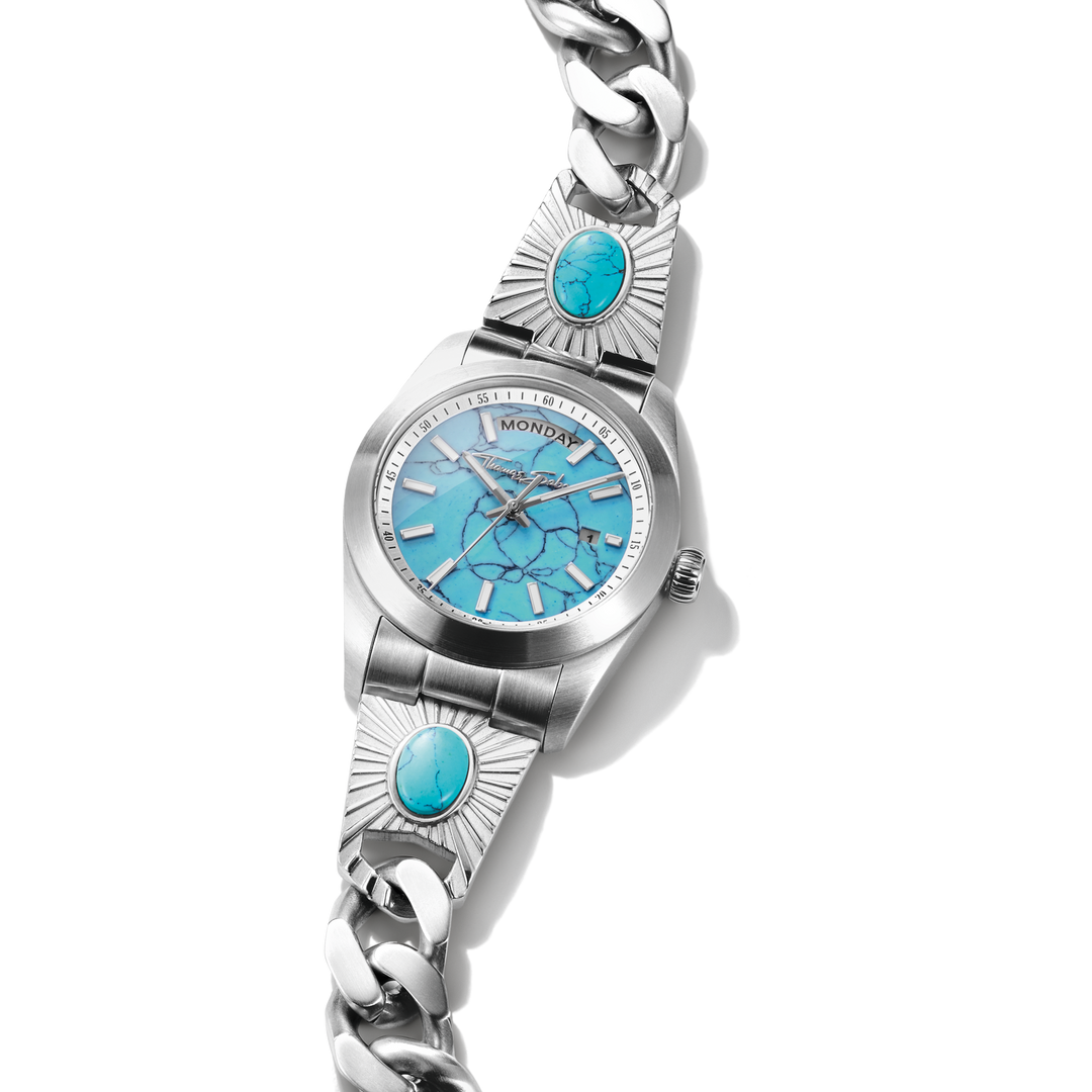 THOMAS SABO Elyndra Watch with turquoise dial 36 mm TWA0450