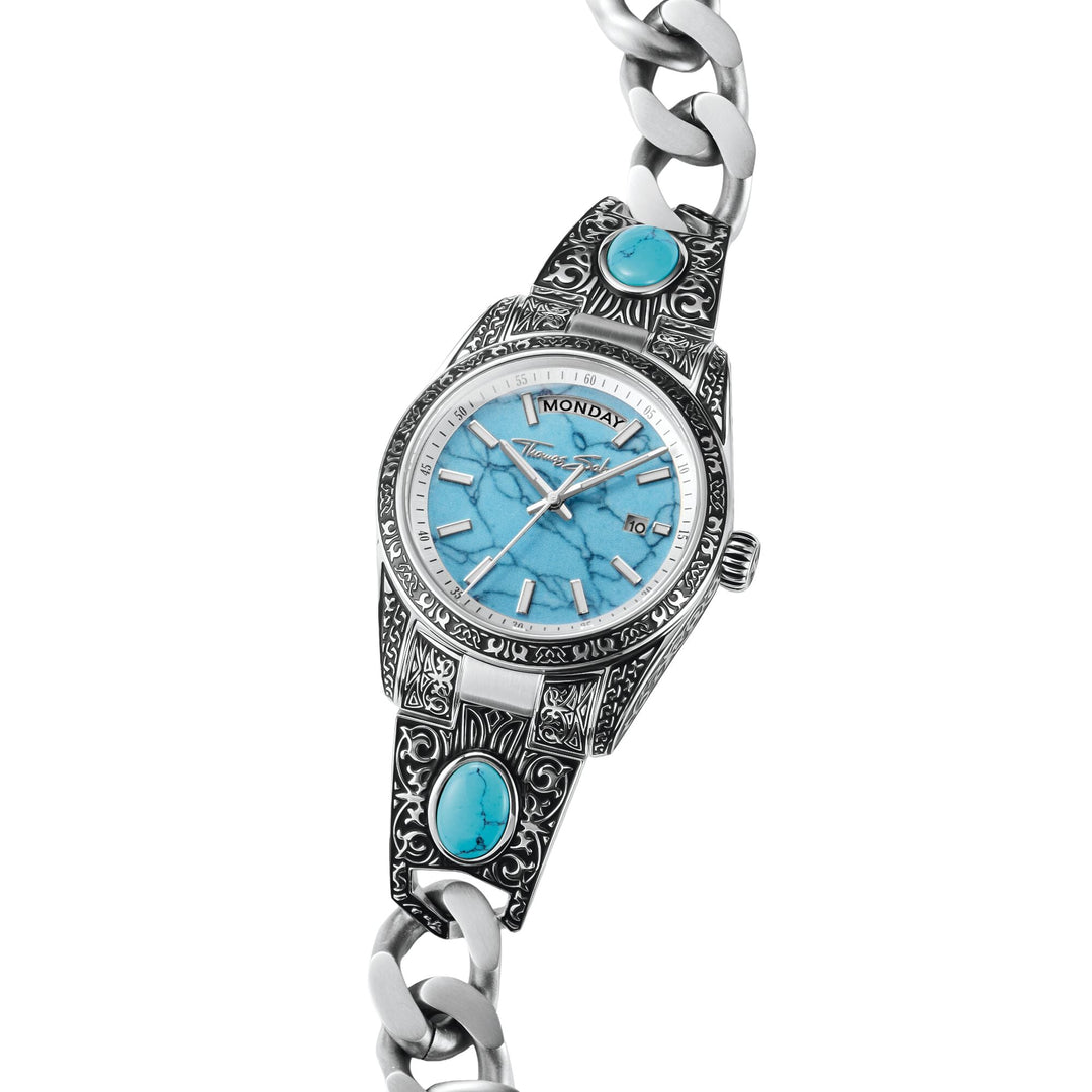 Thomas Sabo Women's Western-Style Watch with Turquoise, Stainless Steel TWA0455