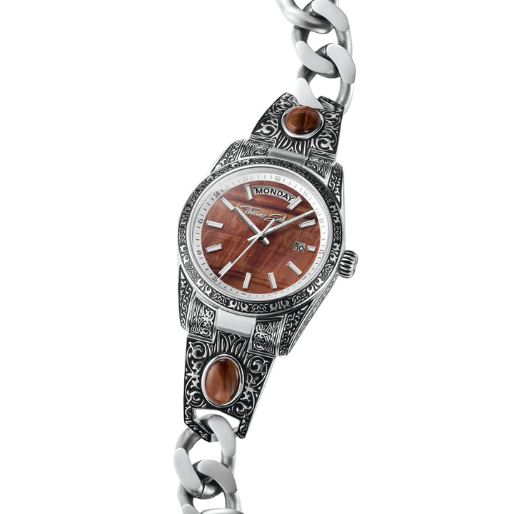 Thomas Sabo Women's Western-Style Watch with Red Tiger's Eye, Stainless Steel TWA0456
