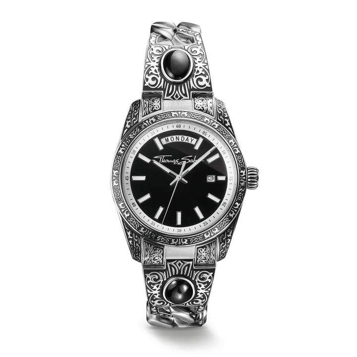 Thomas Sabo Women's Western-Style Watch with Onyx, Stainless Steel TWA0457