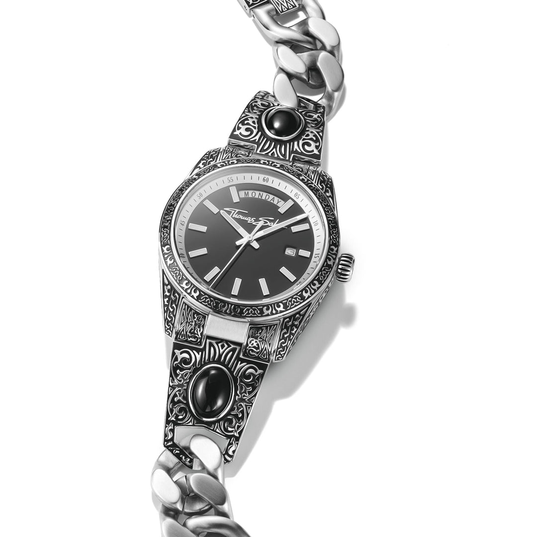 Thomas Sabo Women's Western-Style Watch with Onyx, Stainless Steel TWA0457