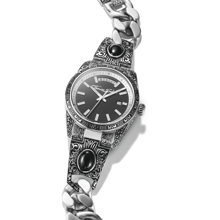 Thomas Sabo Women's Western-Style Watch with Onyx, Stainless Steel TWA0457