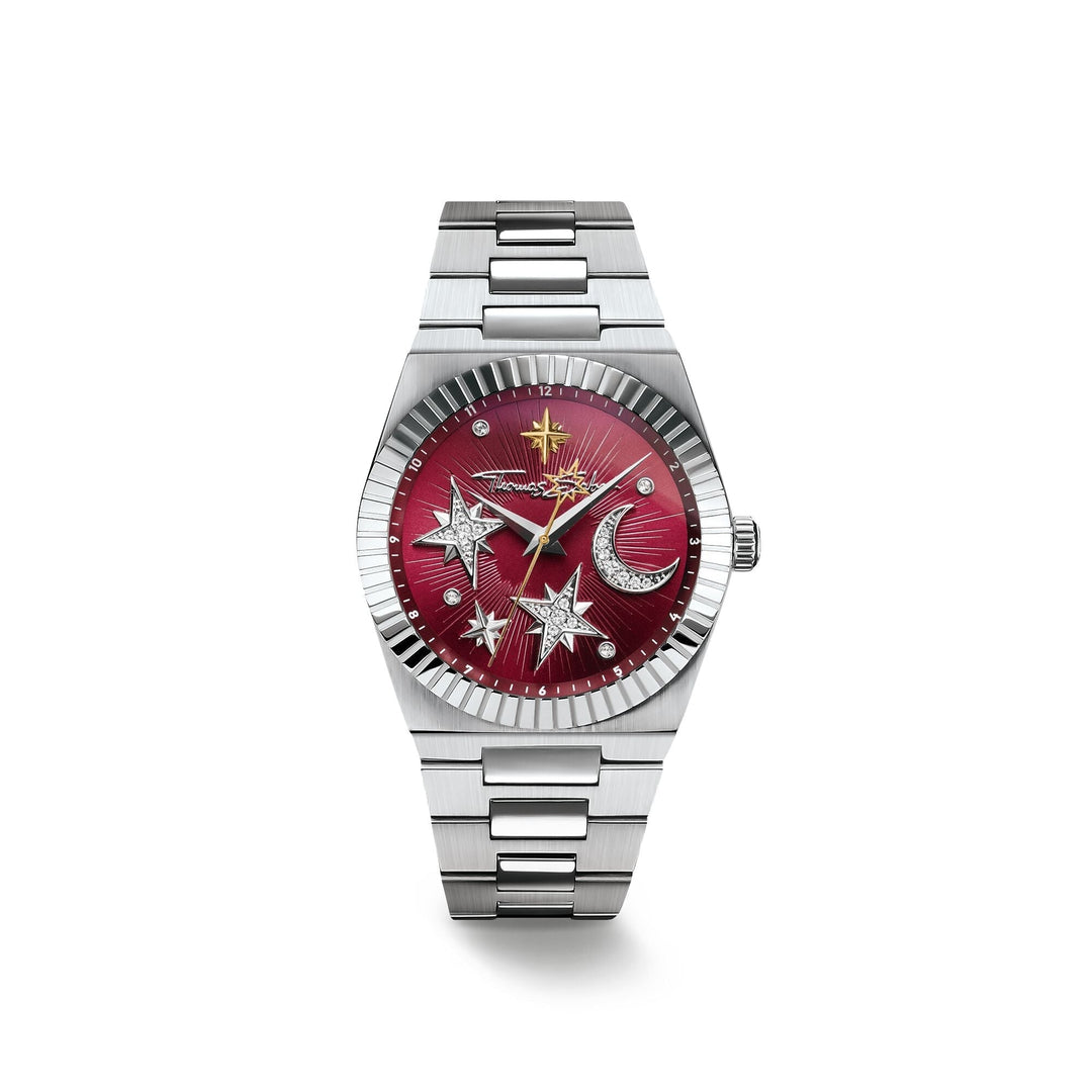 Thomas Sabo Women's Moon and Stars Watch with Burgundy Dial TWA0466