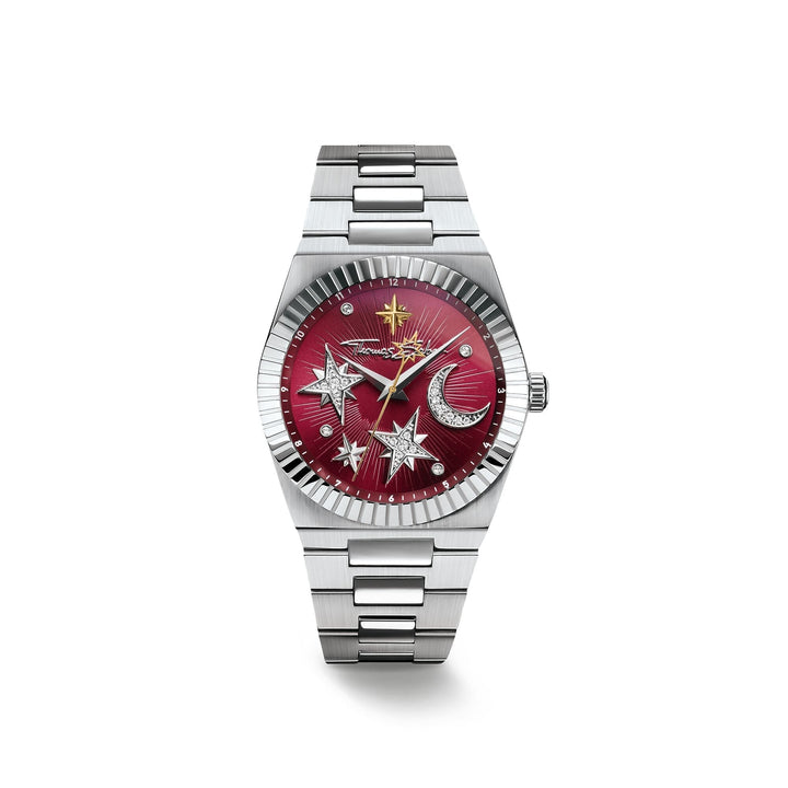 Thomas Sabo Women's Moon and Stars Watch with Burgundy Dial TWA0466