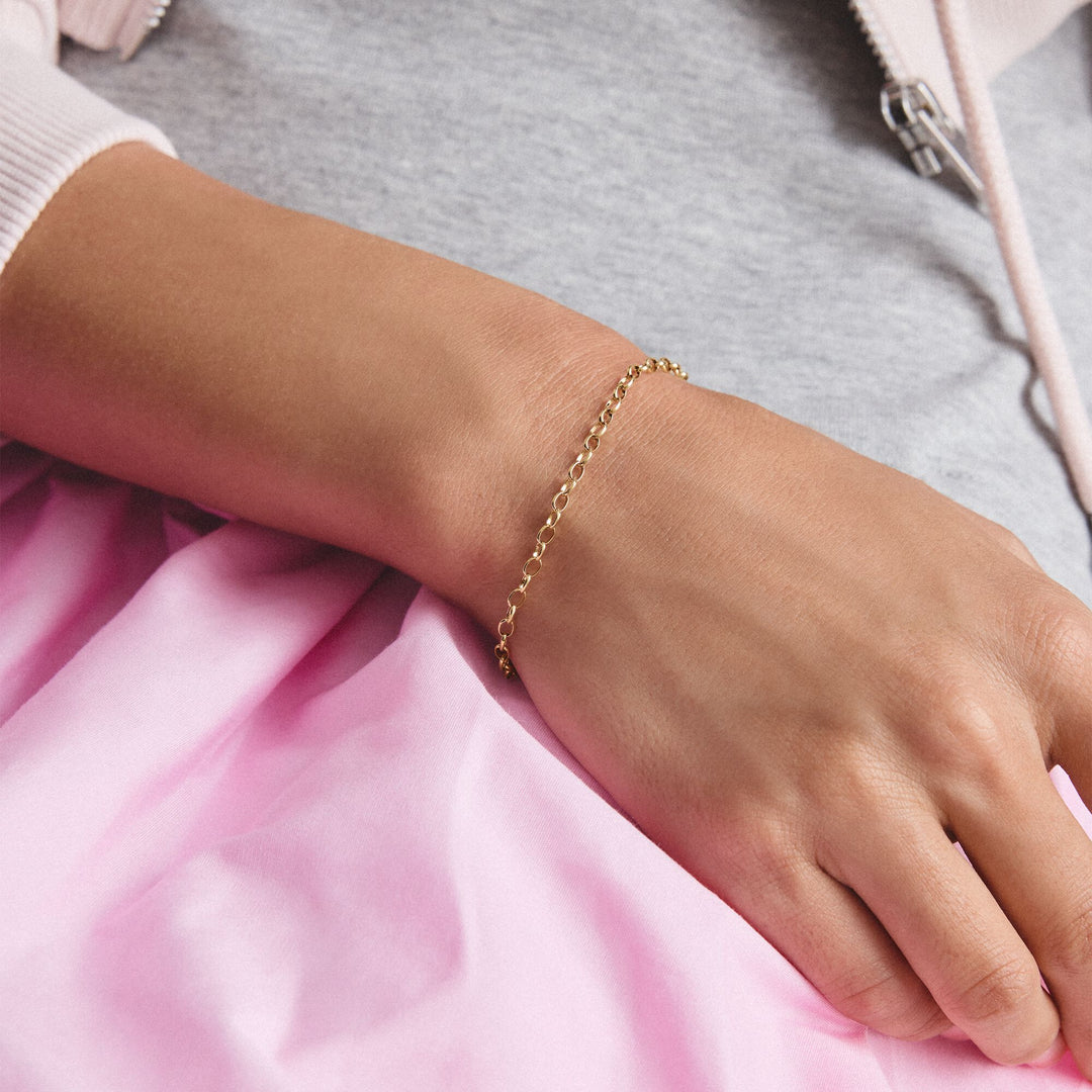 Thomas Sabo Gold-Tone Stainless Steel Charm Club Anchor Chain Bracelet TX0163SY