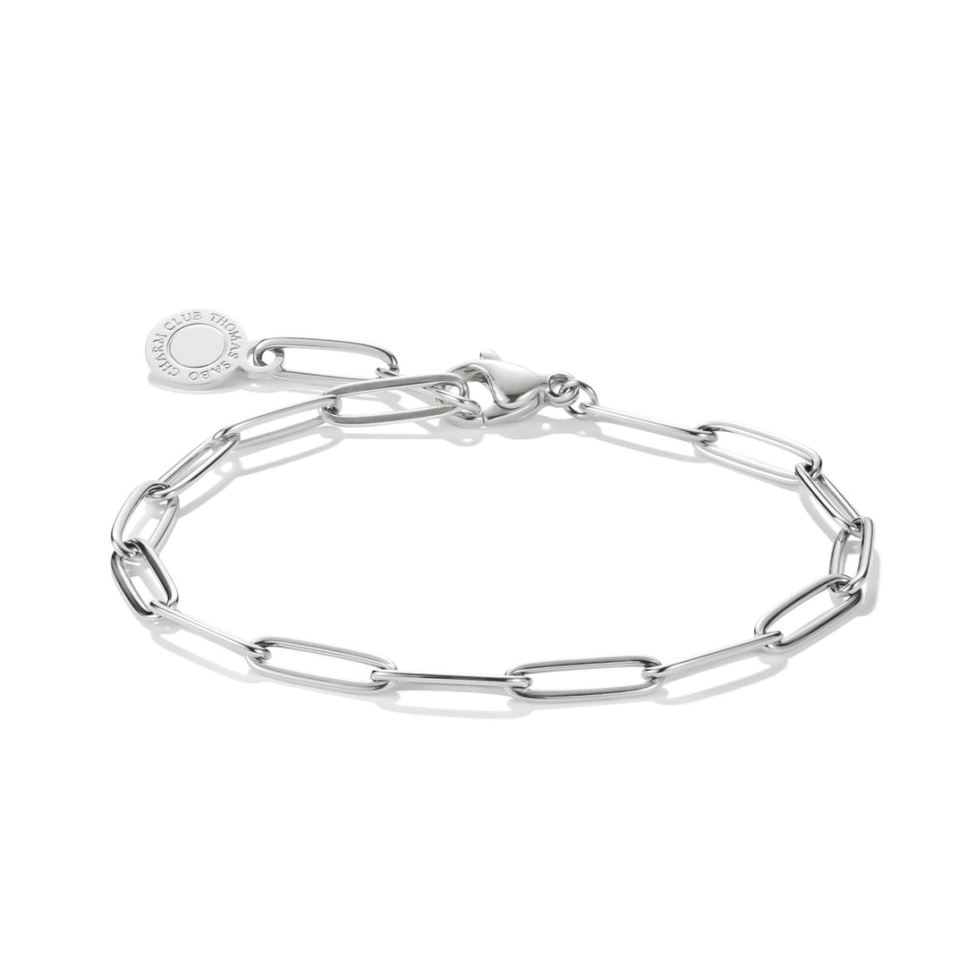 Thomas Sabo Silver-Plated Charm Club Paperclip Bracelet CX0286M