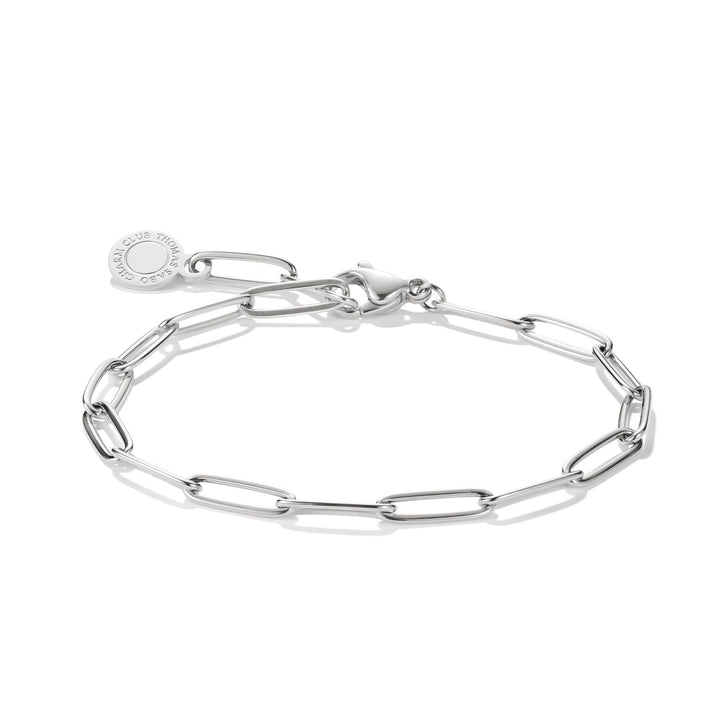Thomas Sabo Silver-Plated Charm Club Paperclip Bracelet CX0286M