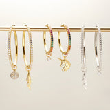 Ania Haie Gold Rainbow Pave Hoop Earrings E052-01G