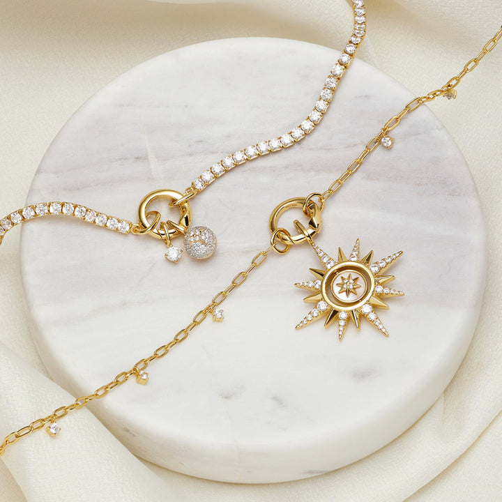 Ania Haie Gold Shimmer Chain Charm Connector Necklace N052-07G