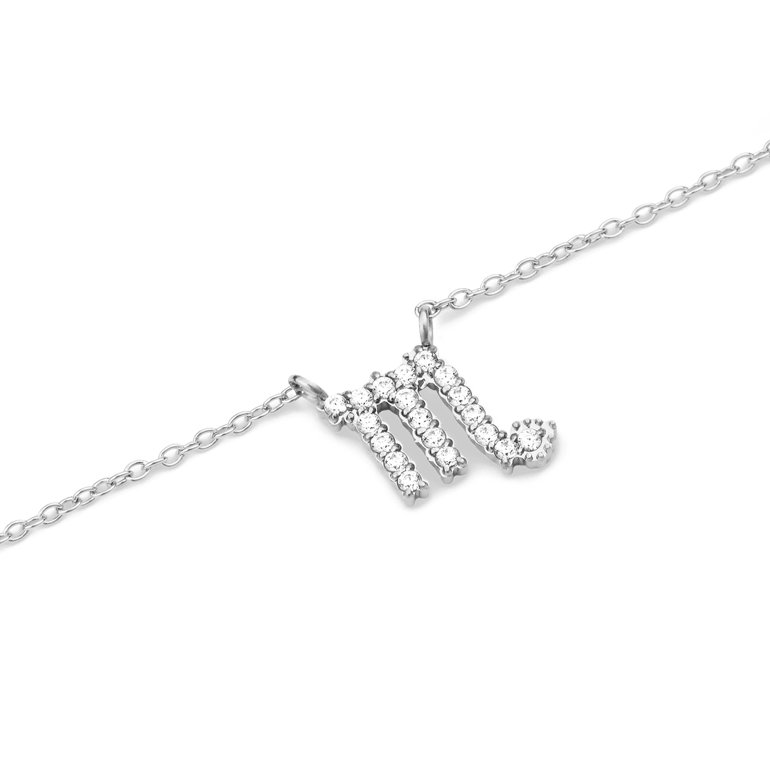 Daniel Wellington Zodiac Crystal Necklace Silver