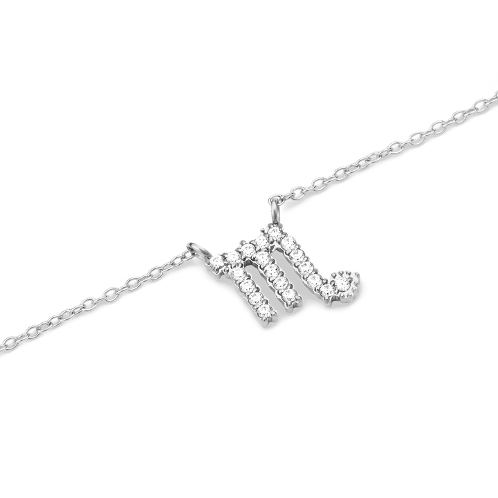 Daniel Wellington Zodiac Crystal Necklace Silver