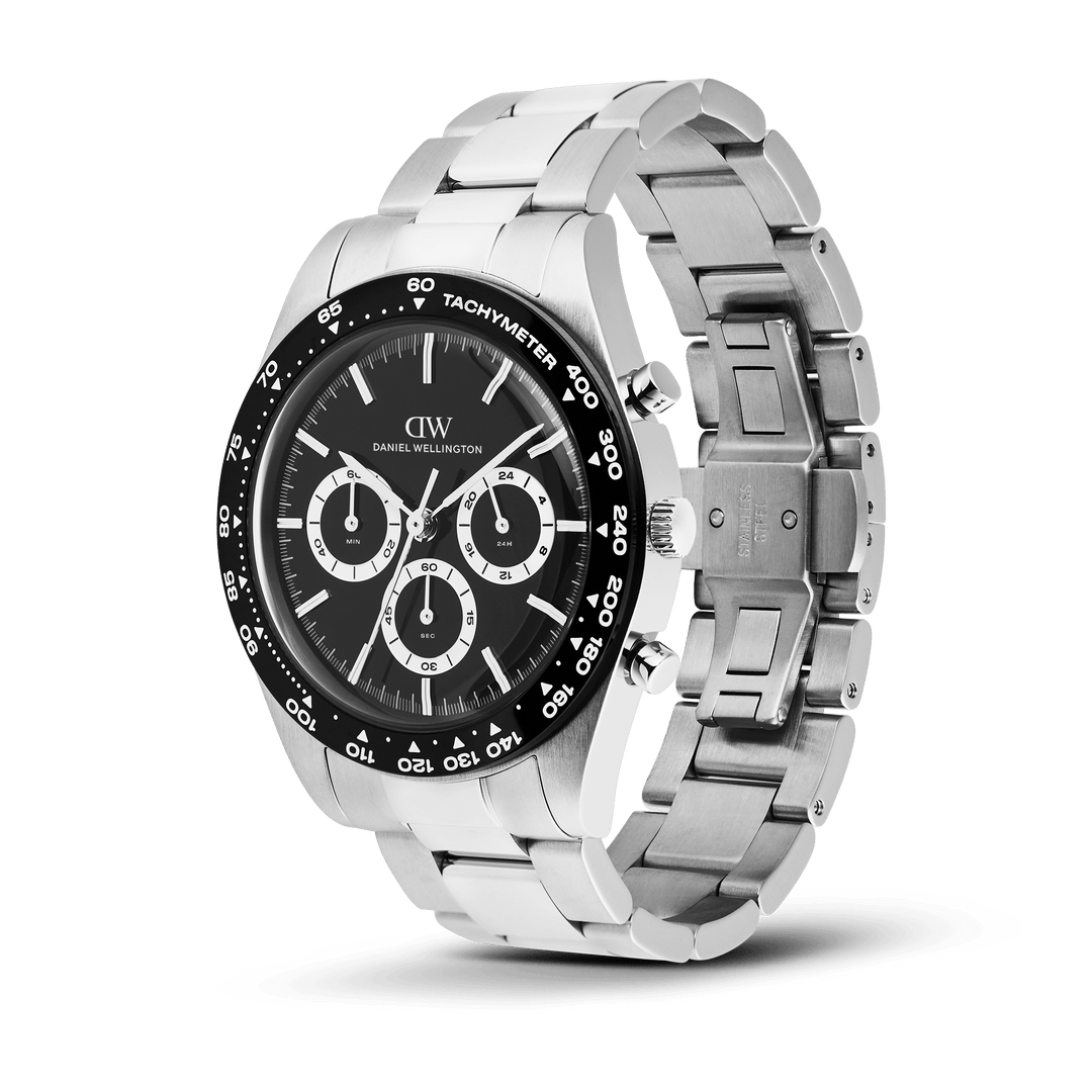 Daniel Wellington Iconic Tachymeter 3-Link Black Silver