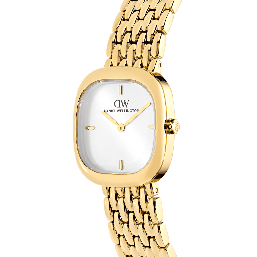 Daniel Wellington Corta White Grain-Link Gold