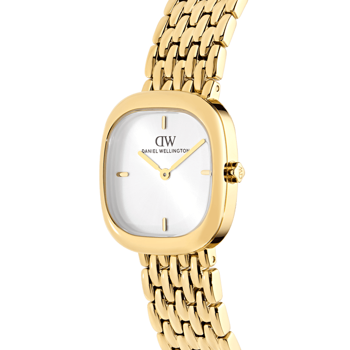 Daniel Wellington Corta White Grain-Link Gold