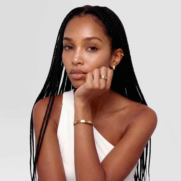 Daniel Wellington Line Earrings Polished Gold 3.5mm DW00401892