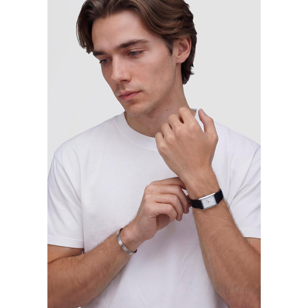 Daniel Wellington Bound Black Crocodile Guilloché Silver DW00100898