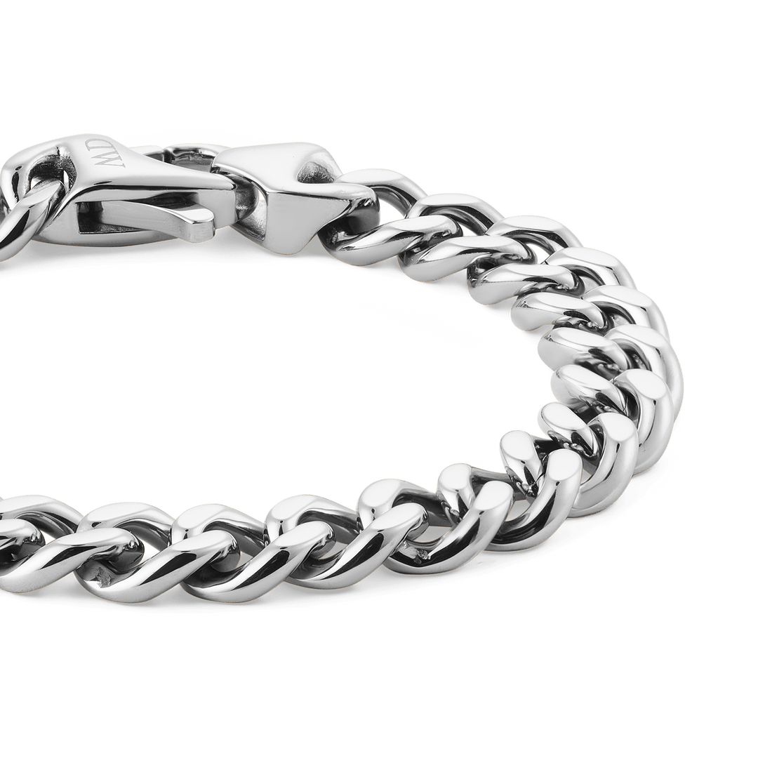 Daniel Wellington Ellipse Cuban Chain Bracelet Silver