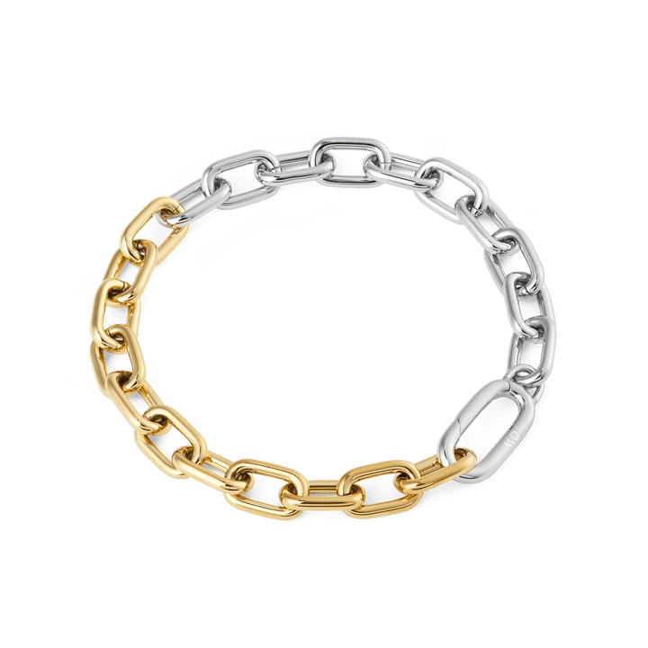 Daniel Wellington Contrast Link Bracelet Two Tone Gold