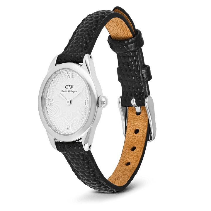 Daniel Wellington Ophelia Mini Black Lizard White Guilloché Silver DW00100887