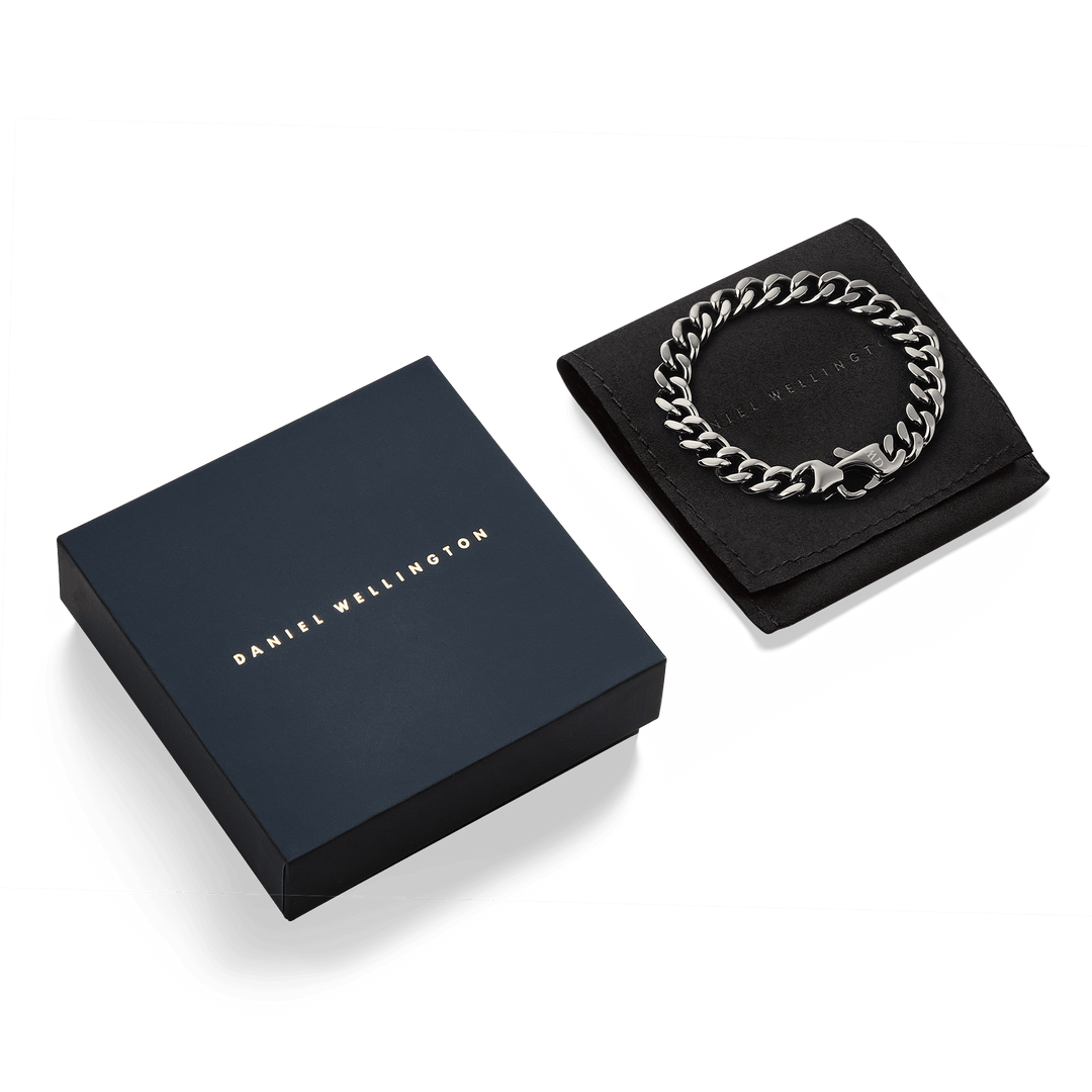 Daniel Wellington Ellipse Cuban Chain Bracelet Graphite