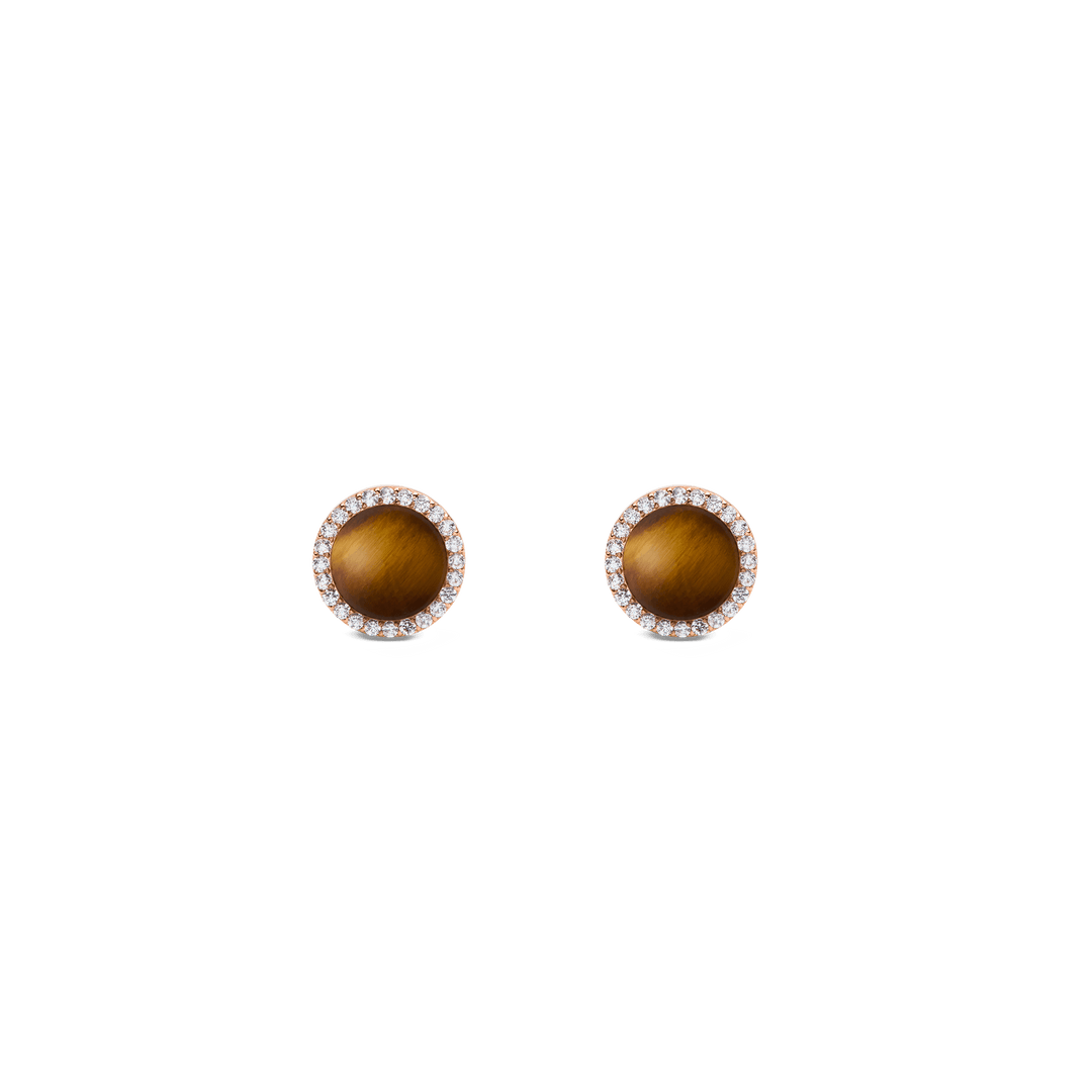 Daniel Wellington Audrey Earrings Tiger Eye Rose Gold