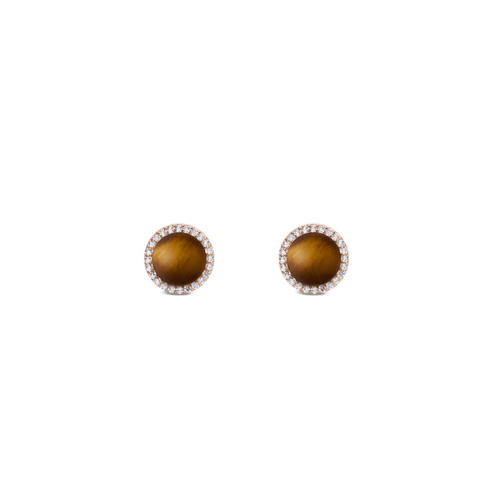 Daniel Wellington Audrey Earrings Tiger Eye Rose Gold