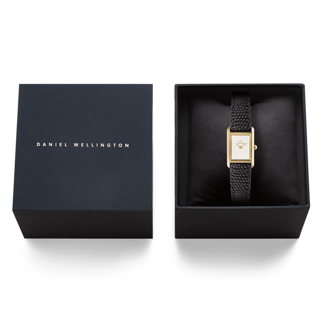 Daniel Wellington Bound Mini Black Lizard Gold DW00100903